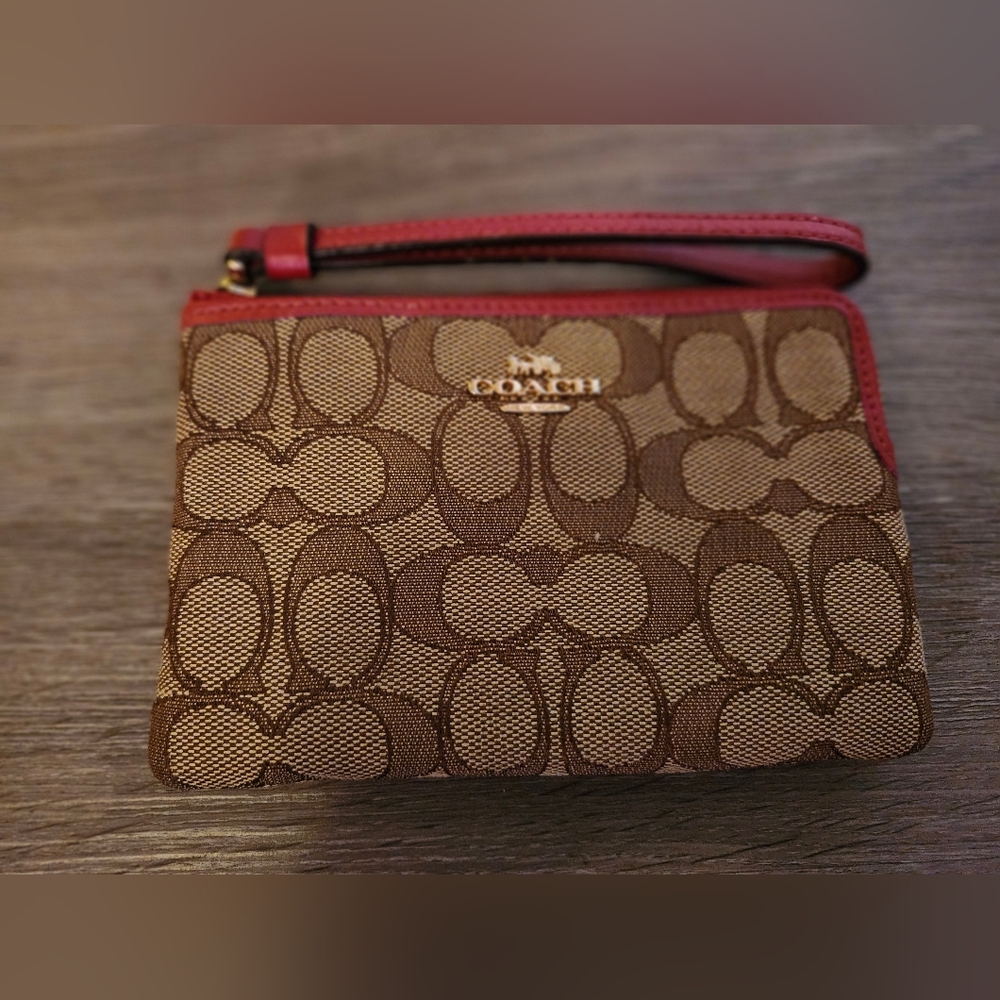 Coach Monogram Wristlet
